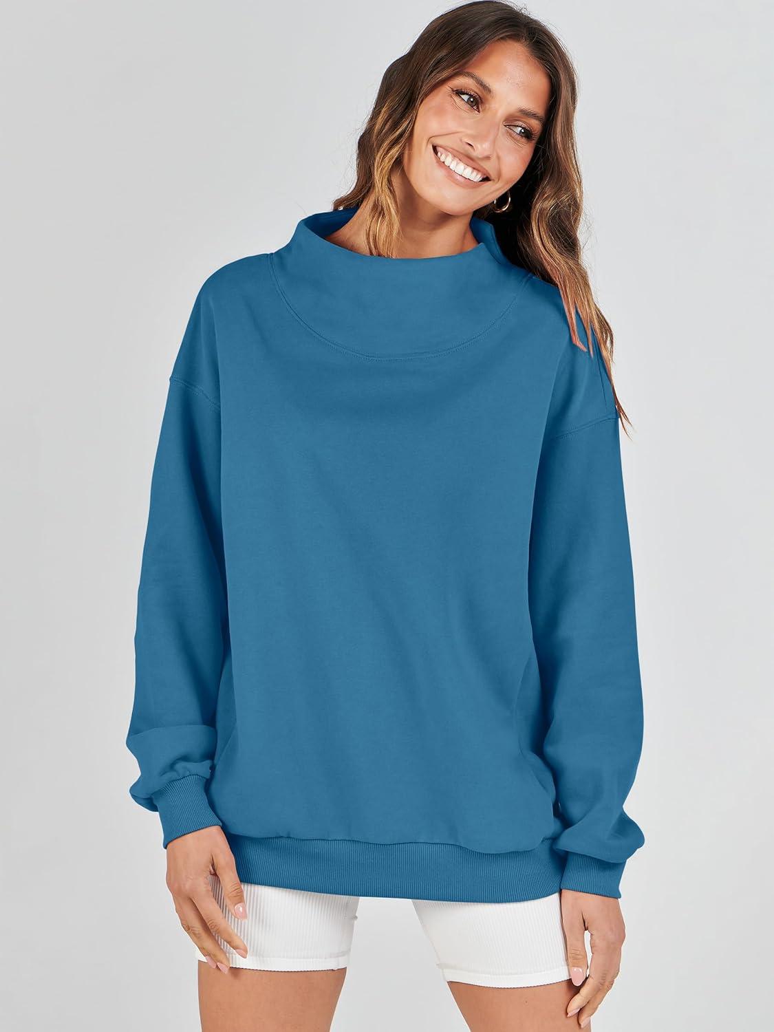 imageANRABESS Womens Oversized Sweatshirts Turtleneck Pullover Long Sleeve Hoodies Tops 2024 Fall Fashion Preppy OutfitsBlue