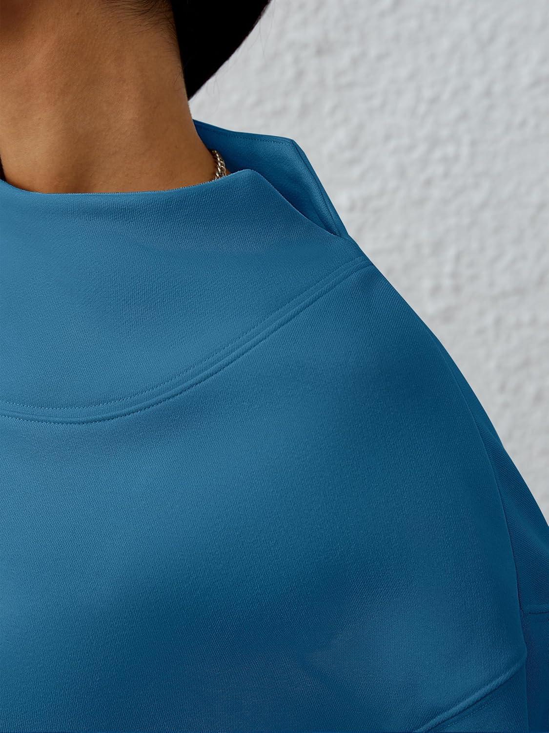 imageANRABESS Womens Oversized Sweatshirts Turtleneck Pullover Long Sleeve Hoodies Tops 2024 Fall Fashion Preppy OutfitsBlue
