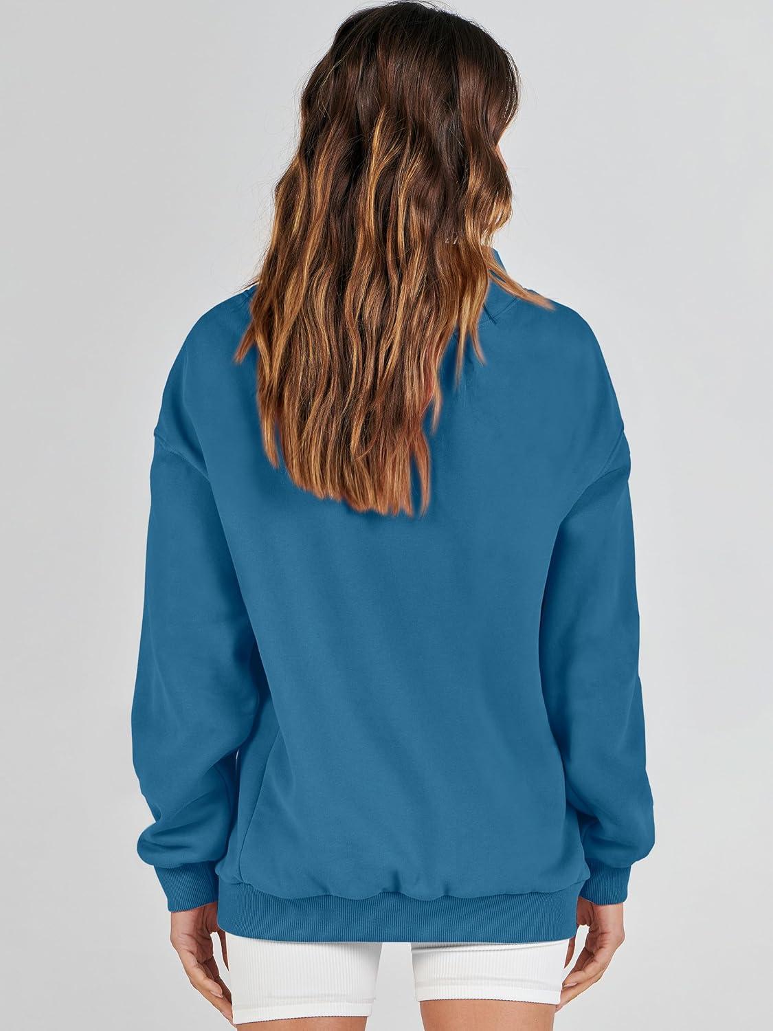 imageANRABESS Womens Oversized Sweatshirts Turtleneck Pullover Long Sleeve Hoodies Tops 2024 Fall Fashion Preppy OutfitsBlue