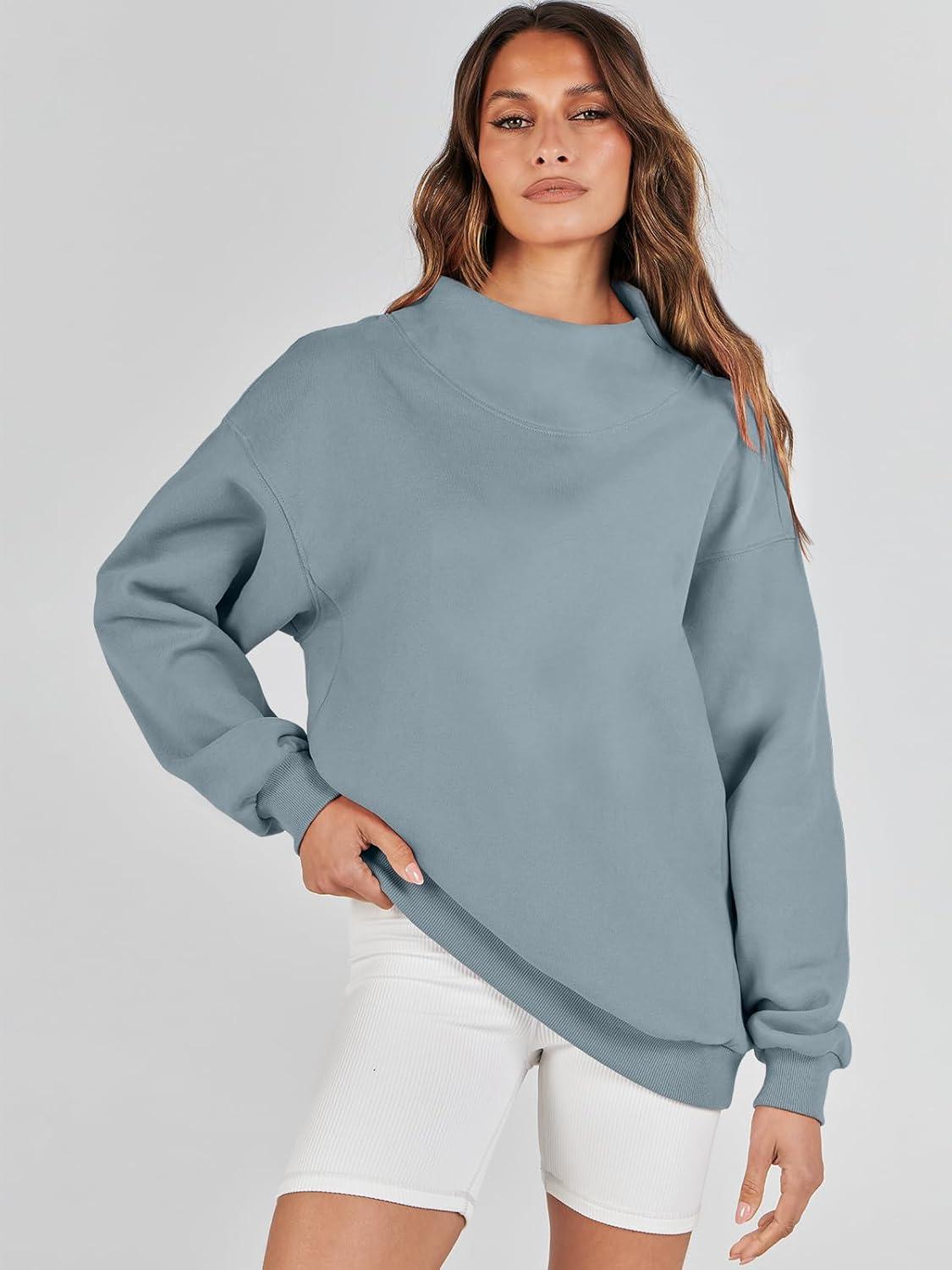 imageANRABESS Womens Oversized Sweatshirts Turtleneck Pullover Long Sleeve Hoodies Tops 2024 Fall Fashion Preppy OutfitsDeep Blue
