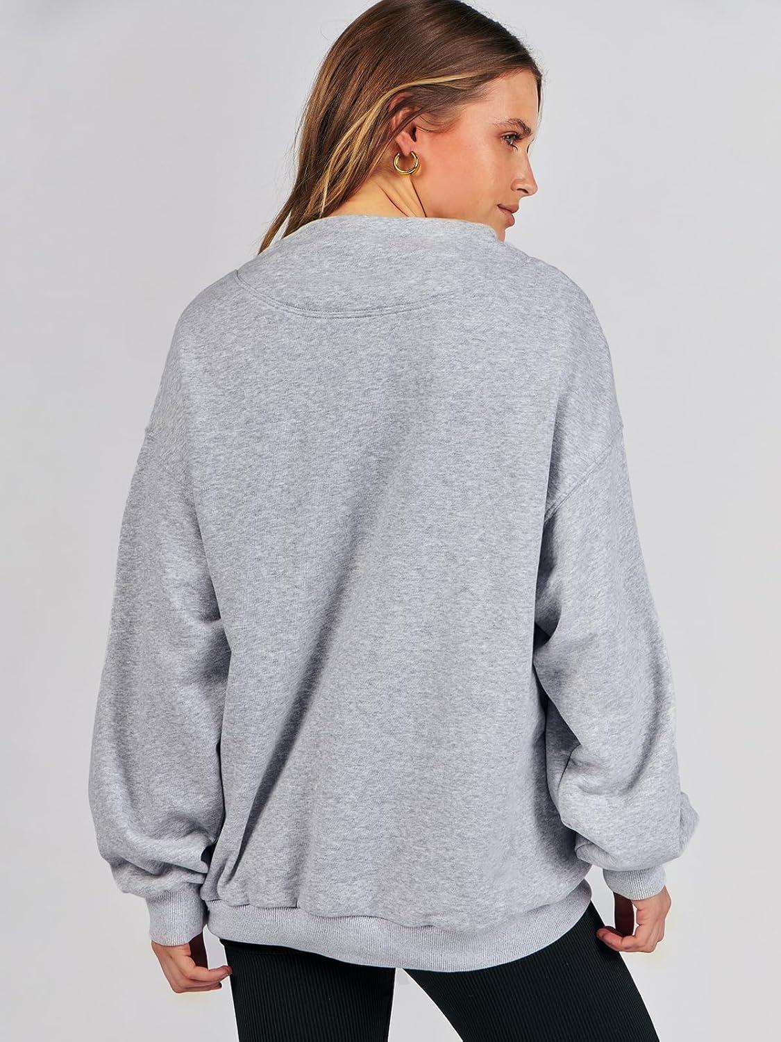 imageANRABESS Womens Oversized Sweatshirts Turtleneck Pullover Long Sleeve Hoodies Tops 2024 Fall Fashion Preppy OutfitsGrey