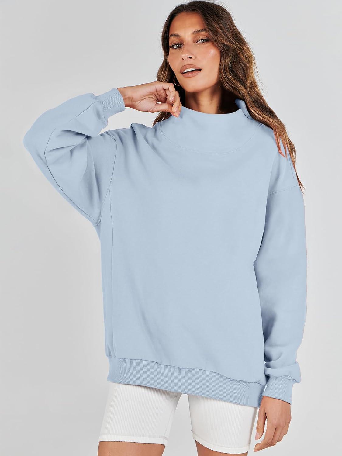 imageANRABESS Womens Oversized Sweatshirts Turtleneck Pullover Long Sleeve Hoodies Tops 2024 Fall Fashion Preppy OutfitsLight Blue