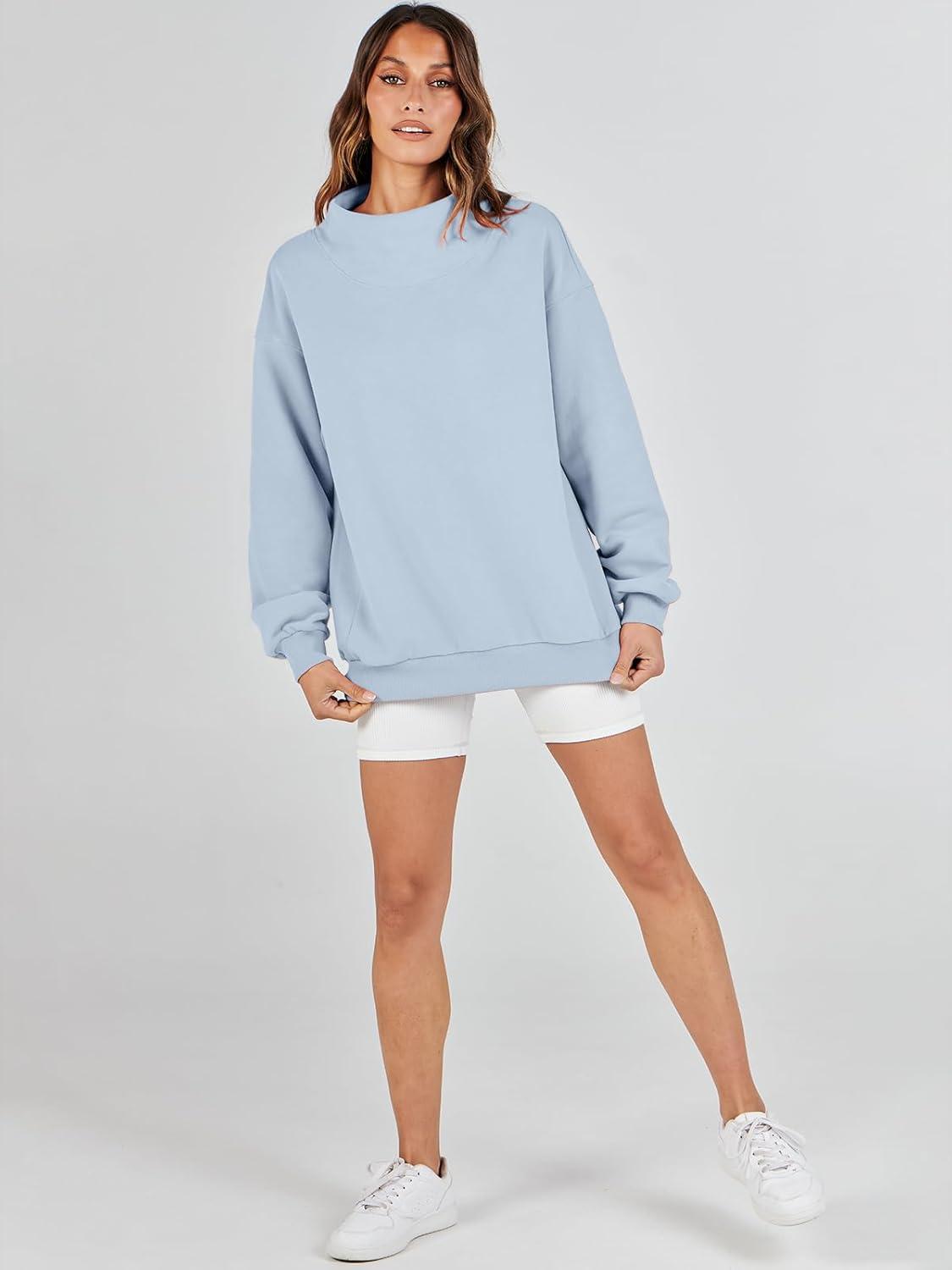 imageANRABESS Womens Oversized Sweatshirts Turtleneck Pullover Long Sleeve Hoodies Tops 2024 Fall Fashion Preppy OutfitsLight Blue