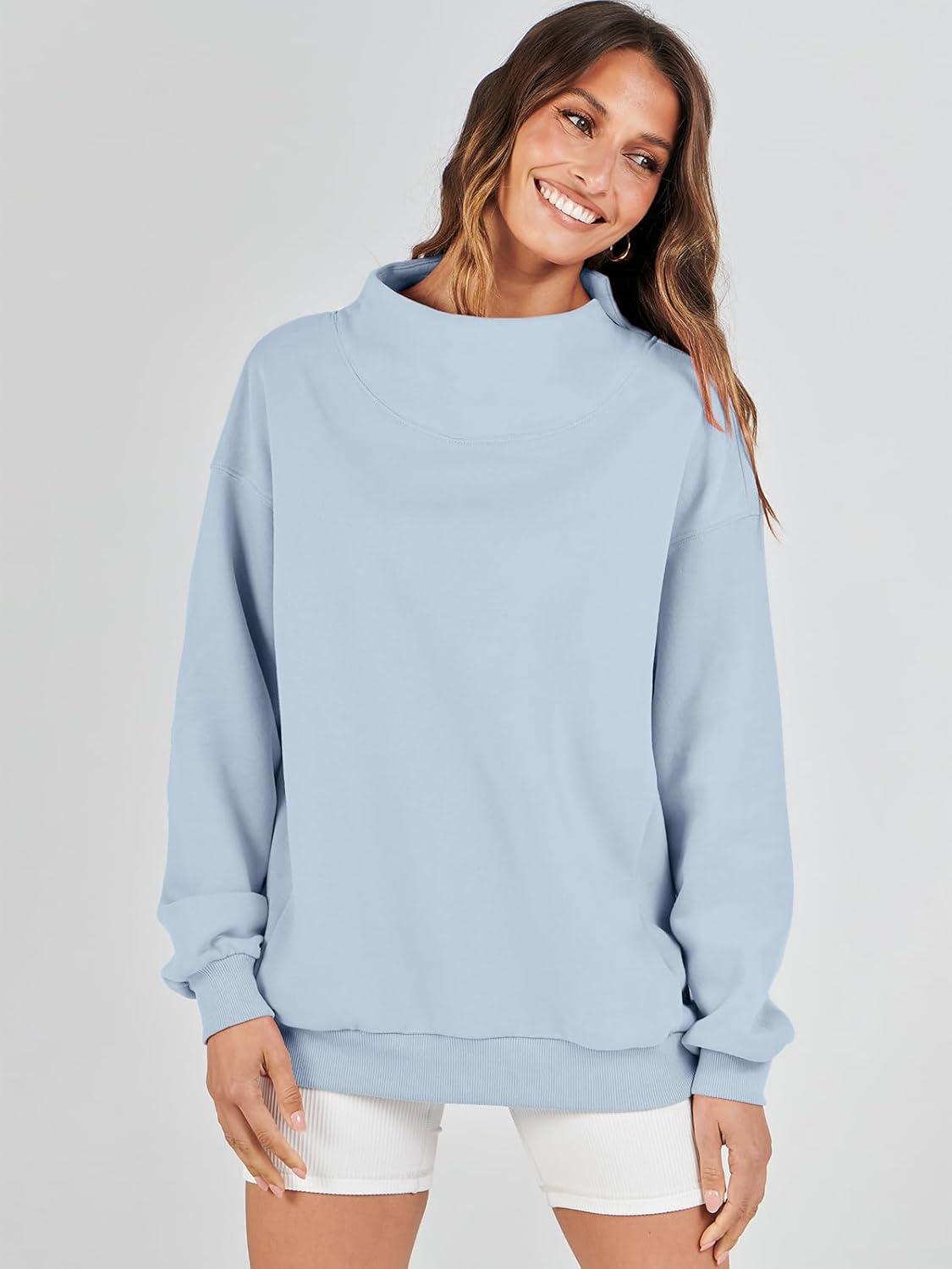 imageANRABESS Womens Oversized Sweatshirts Turtleneck Pullover Long Sleeve Hoodies Tops 2024 Fall Fashion Preppy OutfitsLight Blue
