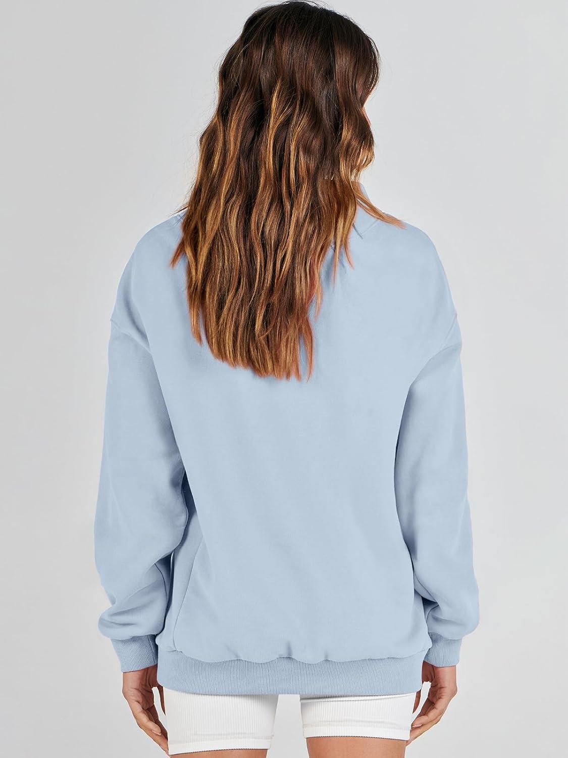 imageANRABESS Womens Oversized Sweatshirts Turtleneck Pullover Long Sleeve Hoodies Tops 2024 Fall Fashion Preppy OutfitsLight Blue