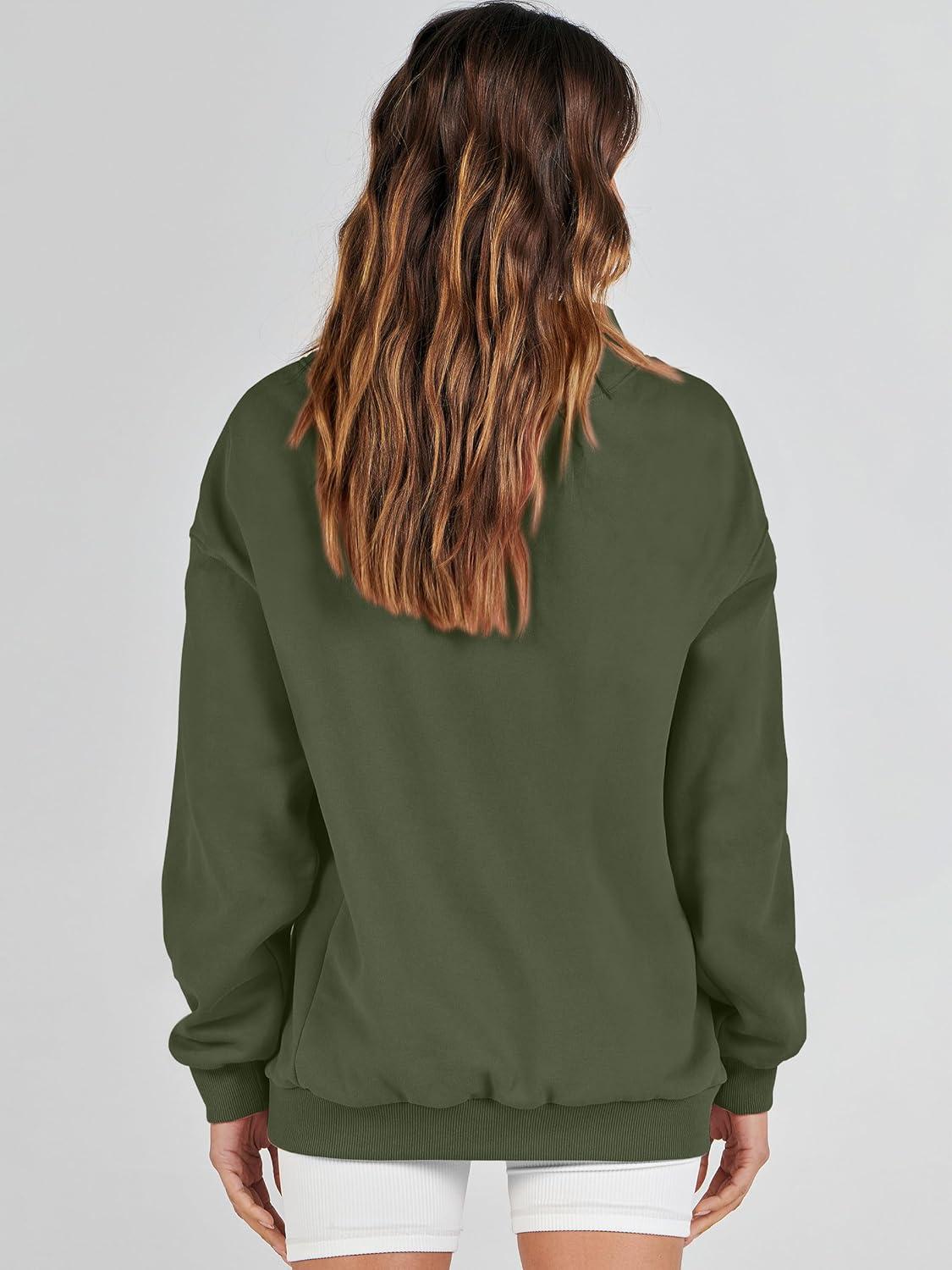 imageANRABESS Womens Oversized Sweatshirts Turtleneck Pullover Long Sleeve Hoodies Tops 2024 Fall Fashion Preppy OutfitsOlive