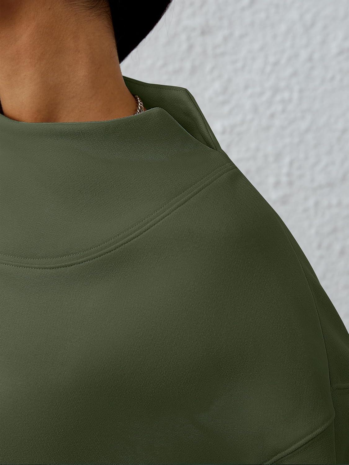 imageANRABESS Womens Oversized Sweatshirts Turtleneck Pullover Long Sleeve Hoodies Tops 2024 Fall Fashion Preppy OutfitsOlive