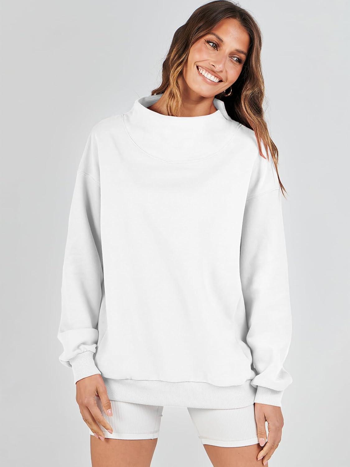 imageANRABESS Womens Oversized Sweatshirts Turtleneck Pullover Long Sleeve Hoodies Tops 2024 Fall Fashion Preppy OutfitsWhite