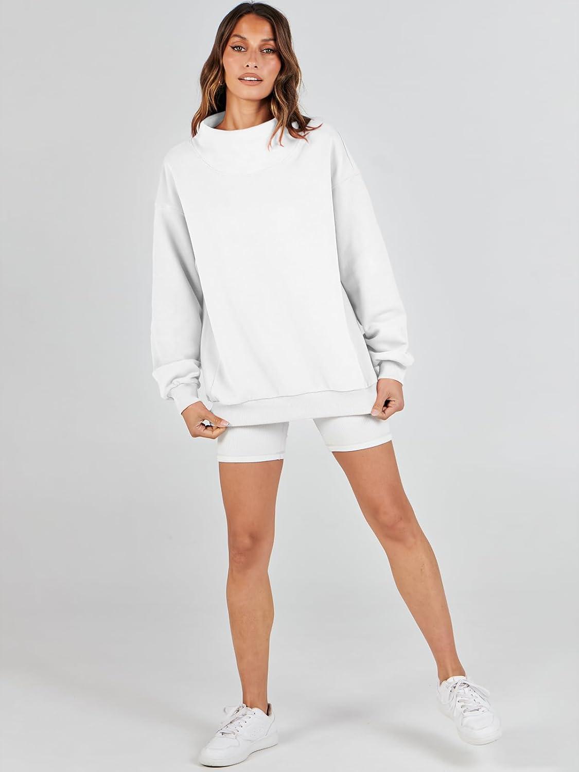 imageANRABESS Womens Oversized Sweatshirts Turtleneck Pullover Long Sleeve Hoodies Tops 2024 Fall Fashion Preppy OutfitsWhite