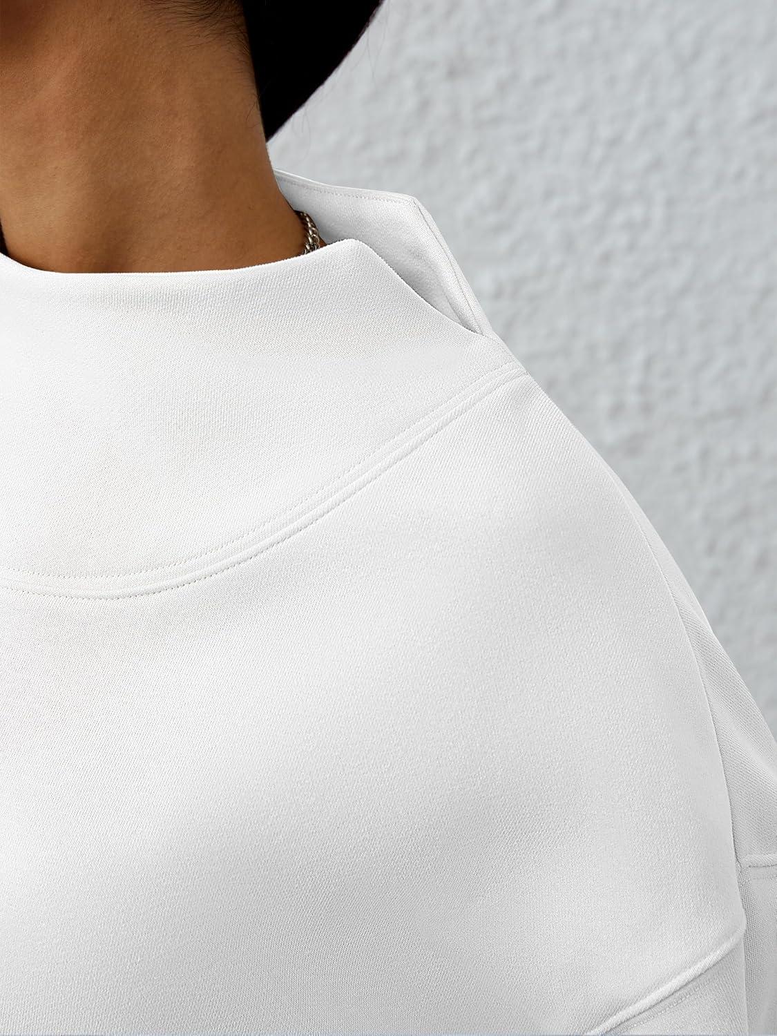 imageANRABESS Womens Oversized Sweatshirts Turtleneck Pullover Long Sleeve Hoodies Tops 2024 Fall Fashion Preppy OutfitsWhite