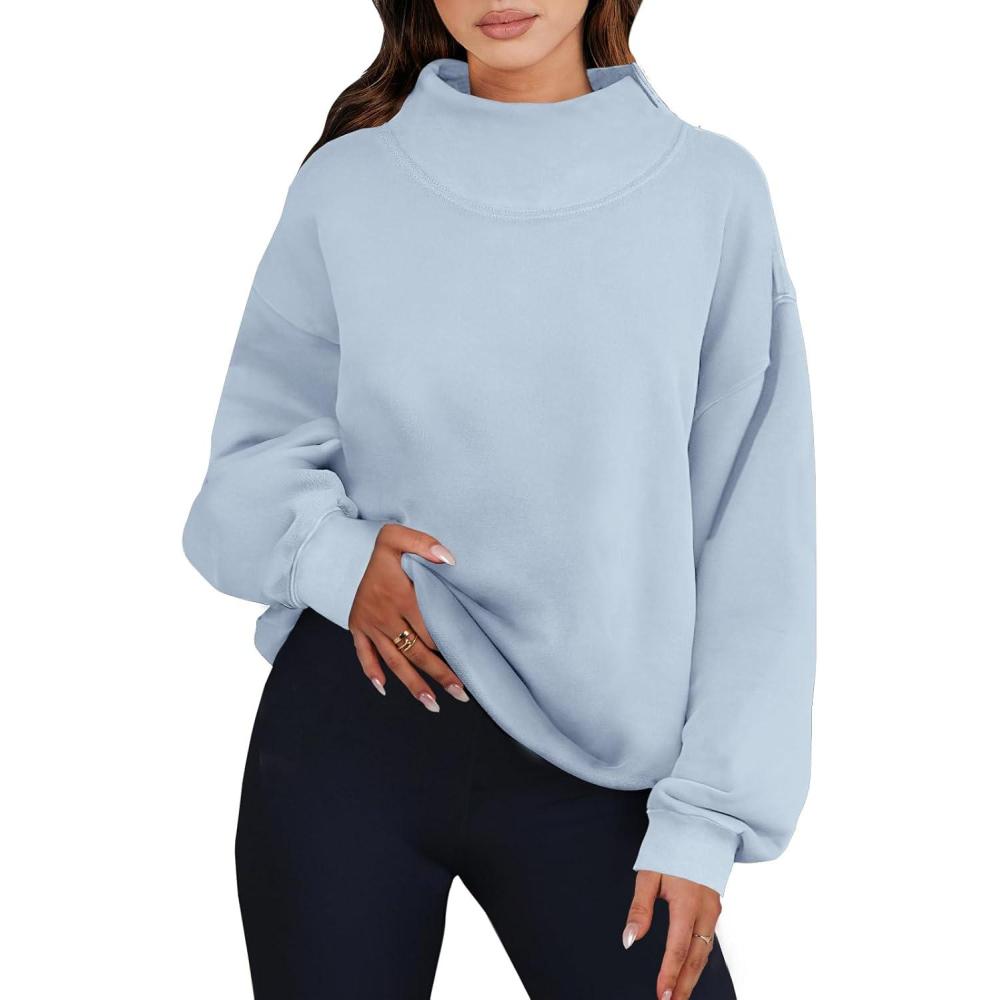 imageANRABESS Womens Oversized Sweatshirts Turtleneck Pullover Long Sleeve Hoodies Tops 2024 Fall Fashion Preppy OutfitsLight Blue
