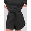 imageANRABESS Two Piece Outfits Oversized Top Lounge Shorts Matching Sets 2025 Summer Fashion Sweatsuits Travel Airport ClothesBlack