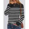 imageANRABESS Womens Long Sleeve Crewneck Classic 2025 Fall Soft Basic Pullover Sweaters TopBlack White