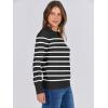 imageANRABESS Womens Long Sleeve Crewneck Classic 2025 Fall Soft Basic Pullover Sweaters TopBlack White