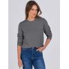 imageANRABESS Womens Long Sleeve Crewneck Classic 2025 Fall Soft Basic Pullover Sweaters TopDark Gray