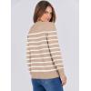 imageANRABESS Womens Long Sleeve Crewneck Classic 2025 Fall Soft Basic Pullover Sweaters TopKhaki White