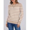 imageANRABESS Womens Long Sleeve Crewneck Classic 2025 Fall Soft Basic Pullover Sweaters TopKhaki White