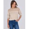 imageANRABESS Womens Long Sleeve Crewneck Classic 2025 Fall Soft Basic Pullover Sweaters TopKhaki White