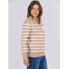 imageANRABESS Womens Long Sleeve Crewneck Classic 2025 Fall Soft Basic Pullover Sweaters TopKhaki White