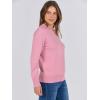 imageANRABESS Womens Long Sleeve Crewneck Classic 2025 Fall Soft Basic Pullover Sweaters TopPink