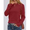 imageANRABESS Womens Long Sleeve Crewneck Classic 2025 Fall Soft Basic Pullover Sweaters TopRed