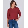 imageANRABESS Womens Long Sleeve Crewneck Classic 2025 Fall Soft Basic Pullover Sweaters TopRed