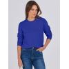 imageANRABESS Womens Long Sleeve Crewneck Classic 2025 Fall Soft Basic Pullover Sweaters TopRoyal Blue