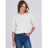 imageANRABESS Womens Long Sleeve Crewneck Classic 2025 Fall Soft Basic Pullover Sweaters TopWhite