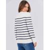 imageANRABESS Womens Long Sleeve Crewneck Classic 2025 Fall Soft Basic Pullover Sweaters TopWhite Blue