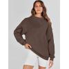 imageANRABESS Womens Oversized Sweatshirts Turtleneck Pullover Long Sleeve Hoodies Tops 2024 Fall Fashion Preppy OutfitsDeep Brown