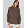 imageANRABESS Womens Oversized Sweatshirts Turtleneck Pullover Long Sleeve Hoodies Tops 2024 Fall Fashion Preppy OutfitsDeep Brown