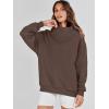imageANRABESS Womens Oversized Sweatshirts Turtleneck Pullover Long Sleeve Hoodies Tops 2024 Fall Fashion Preppy OutfitsDeep Brown