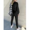 imageANRABESS Womens Two Piece Outfits Sweater Sets Long Sleeve Knit Pullover and Jogger Pants Tracksuit Lounge Set 2024 ClothesBlack