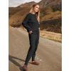 imageANRABESS Womens Two Piece Outfits Sweater Sets Long Sleeve Knit Pullover and Jogger Pants Tracksuit Lounge Set 2024 ClothesBlack