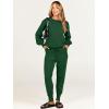 imageANRABESS Womens Two Piece Outfits Sweater Sets Long Sleeve Knit Pullover and Jogger Pants Tracksuit Lounge Set 2024 ClothesDeep Green