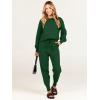 imageANRABESS Womens Two Piece Outfits Sweater Sets Long Sleeve Knit Pullover and Jogger Pants Tracksuit Lounge Set 2024 ClothesDeep Green