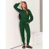 imageANRABESS Womens Two Piece Outfits Sweater Sets Long Sleeve Knit Pullover and Jogger Pants Tracksuit Lounge Set 2024 ClothesDeep Green