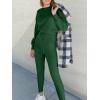 imageANRABESS Womens Two Piece Outfits Sweater Sets Long Sleeve Knit Pullover and Jogger Pants Tracksuit Lounge Set 2024 ClothesDeep Green