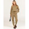imageANRABESS Womens Two Piece Outfits Sweater Sets Long Sleeve Knit Pullover and Jogger Pants Tracksuit Lounge Set 2024 ClothesKhaki