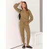 imageANRABESS Womens Two Piece Outfits Sweater Sets Long Sleeve Knit Pullover and Jogger Pants Tracksuit Lounge Set 2024 ClothesKhaki