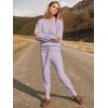 imageANRABESS Womens Two Piece Outfits Sweater Sets Long Sleeve Knit Pullover and Jogger Pants Tracksuit Lounge Set 2024 ClothesLight Pruple