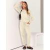 imageANRABESS Womens Two Piece Outfits Sweater Sets Long Sleeve Knit Pullover and Jogger Pants Tracksuit Lounge Set 2024 ClothesPink Apricot