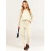 imageANRABESS Womens Two Piece Outfits Sweater Sets Long Sleeve Knit Pullover and Jogger Pants Tracksuit Lounge Set 2024 ClothesPink Apricot