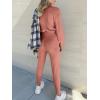 imageANRABESS Womens Two Piece Outfits Sweater Sets Long Sleeve Knit Pullover and Jogger Pants Tracksuit Lounge Set 2024 ClothesRusty Red