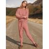 imageANRABESS Womens Two Piece Outfits Sweater Sets Long Sleeve Knit Pullover and Jogger Pants Tracksuit Lounge Set 2024 ClothesRusty Red