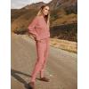 imageANRABESS Womens Two Piece Outfits Sweater Sets Long Sleeve Knit Pullover and Jogger Pants Tracksuit Lounge Set 2024 ClothesRusty Red