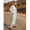 imageANRABESS Womens Two Piece Outfits Sweater Sets Long Sleeve Knit Pullover and Jogger Pants Tracksuit Lounge Set 2024 ClothesSilver Grey