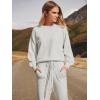 imageANRABESS Womens Two Piece Outfits Sweater Sets Long Sleeve Knit Pullover and Jogger Pants Tracksuit Lounge Set 2024 ClothesSilver Grey
