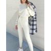imageANRABESS Womens Two Piece Outfits Sweater Sets Long Sleeve Knit Pullover and Jogger Pants Tracksuit Lounge Set 2024 ClothesWhite