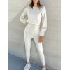 imageANRABESS Womens Two Piece Outfits Sweater Sets Long Sleeve Knit Pullover and Jogger Pants Tracksuit Lounge Set 2024 ClothesWhite